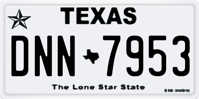 TX license plate DNN7953