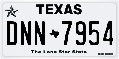 TX license plate DNN7954