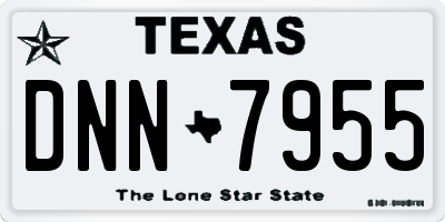 TX license plate DNN7955