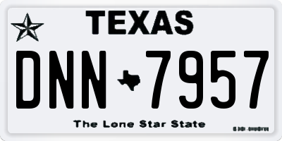 TX license plate DNN7957