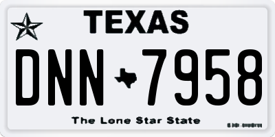 TX license plate DNN7958