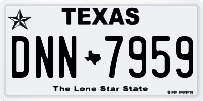 TX license plate DNN7959