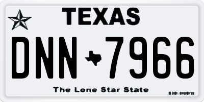 TX license plate DNN7966