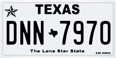 TX license plate DNN7970