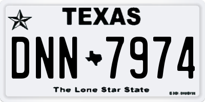 TX license plate DNN7974