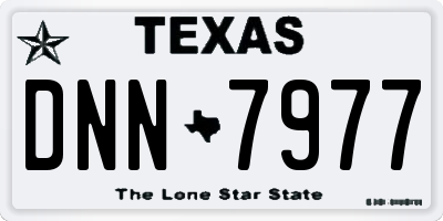 TX license plate DNN7977