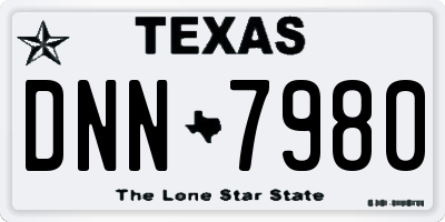 TX license plate DNN7980