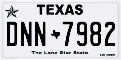 TX license plate DNN7982