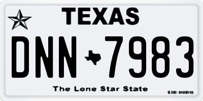 TX license plate DNN7983