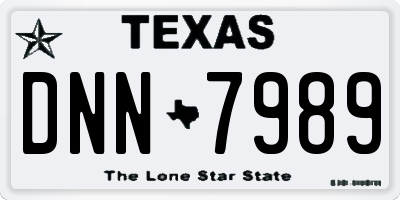 TX license plate DNN7989