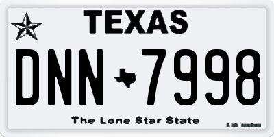 TX license plate DNN7998
