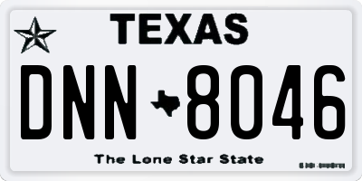TX license plate DNN8046