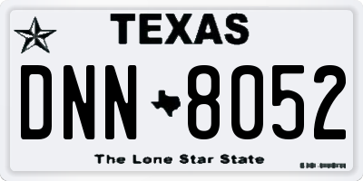 TX license plate DNN8052