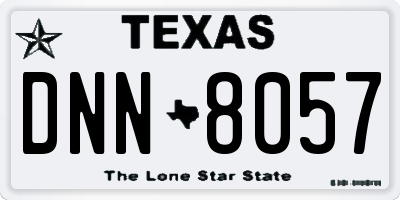 TX license plate DNN8057