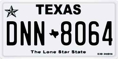 TX license plate DNN8064