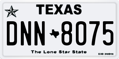 TX license plate DNN8075