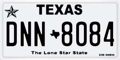 TX license plate DNN8084