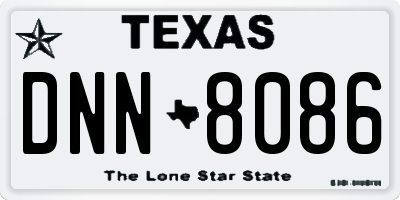 TX license plate DNN8086