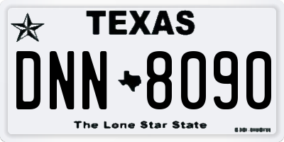 TX license plate DNN8090