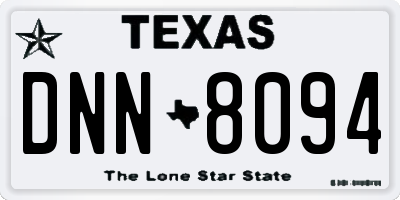 TX license plate DNN8094