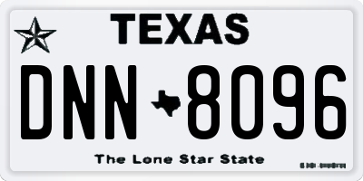 TX license plate DNN8096