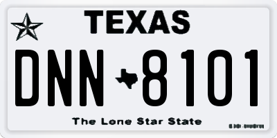 TX license plate DNN8101