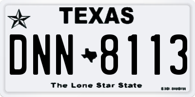 TX license plate DNN8113