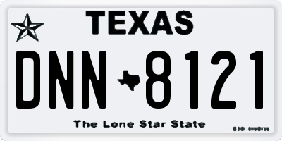 TX license plate DNN8121