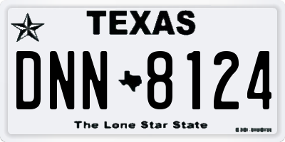 TX license plate DNN8124