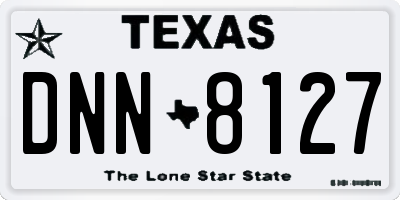 TX license plate DNN8127