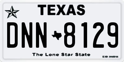 TX license plate DNN8129