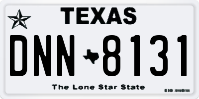 TX license plate DNN8131