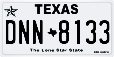 TX license plate DNN8133