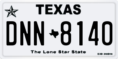 TX license plate DNN8140