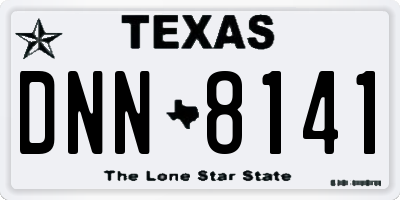 TX license plate DNN8141