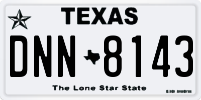 TX license plate DNN8143