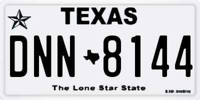 TX license plate DNN8144