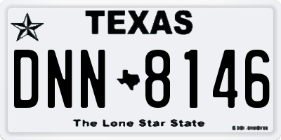 TX license plate DNN8146