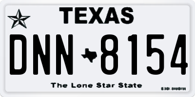 TX license plate DNN8154