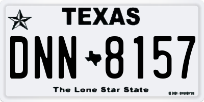 TX license plate DNN8157