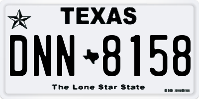 TX license plate DNN8158