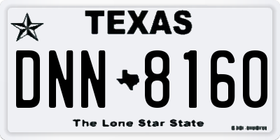 TX license plate DNN8160