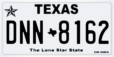 TX license plate DNN8162