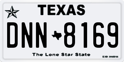 TX license plate DNN8169
