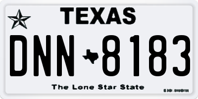 TX license plate DNN8183