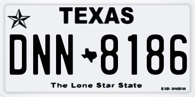 TX license plate DNN8186