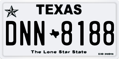TX license plate DNN8188