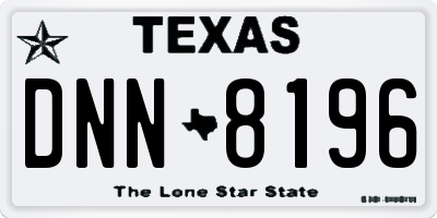 TX license plate DNN8196