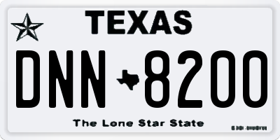 TX license plate DNN8200