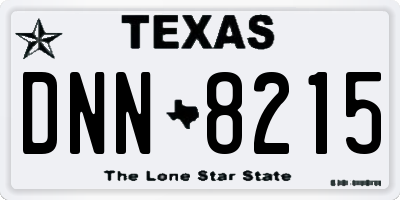 TX license plate DNN8215